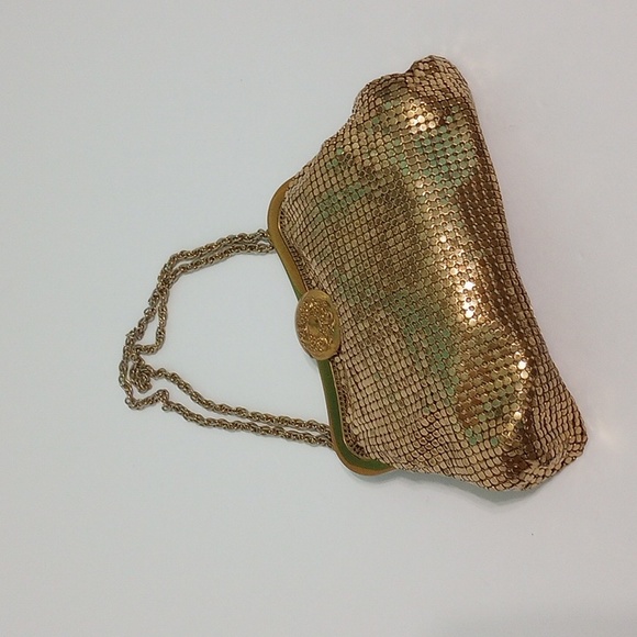 Whiting & Davis Gold Mesh Mini Clutch Purse, - Picture 3 of 11